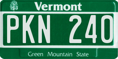 VT license plate PKN240