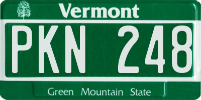 VT license plate PKN248