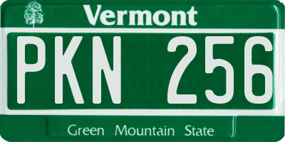 VT license plate PKN256