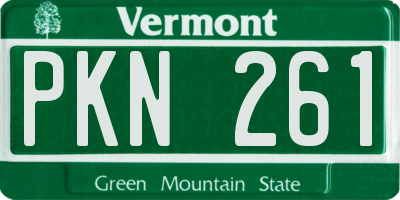 VT license plate PKN261