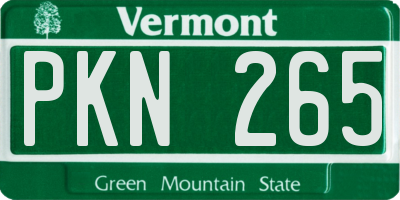 VT license plate PKN265