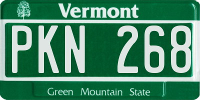 VT license plate PKN268