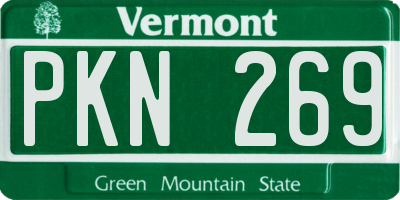 VT license plate PKN269