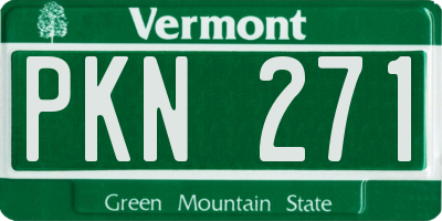 VT license plate PKN271
