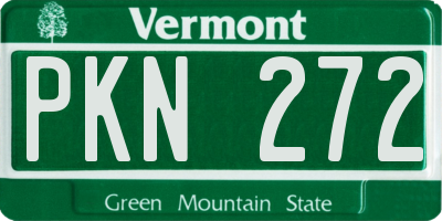 VT license plate PKN272