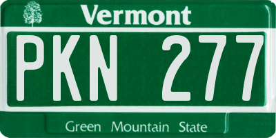 VT license plate PKN277