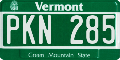 VT license plate PKN285
