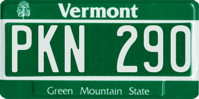 VT license plate PKN290