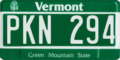 VT license plate PKN294