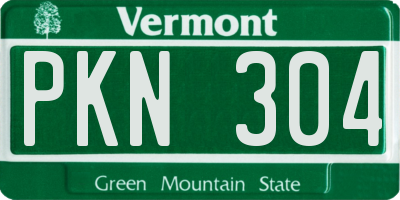 VT license plate PKN304