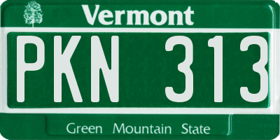 VT license plate PKN313