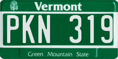 VT license plate PKN319