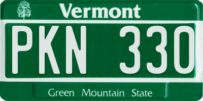 VT license plate PKN330