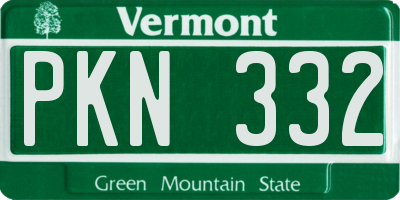 VT license plate PKN332
