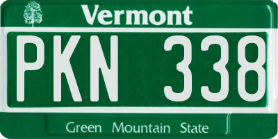 VT license plate PKN338
