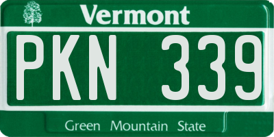 VT license plate PKN339