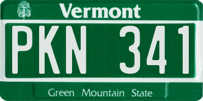 VT license plate PKN341