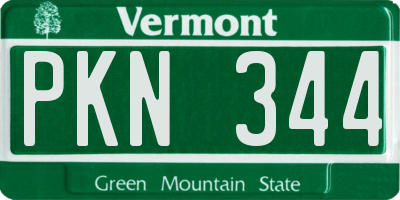 VT license plate PKN344