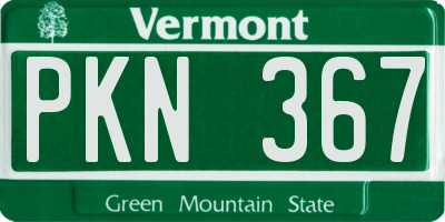 VT license plate PKN367