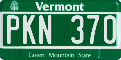 VT license plate PKN370
