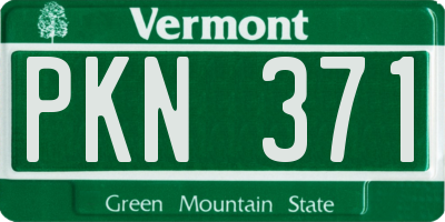 VT license plate PKN371