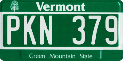 VT license plate PKN379