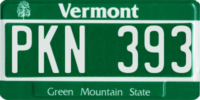 VT license plate PKN393