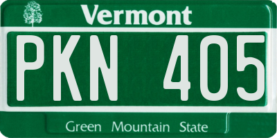 VT license plate PKN405