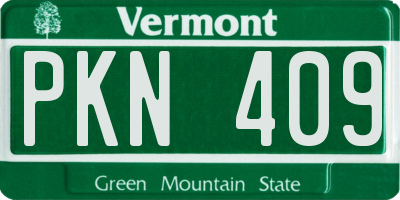 VT license plate PKN409
