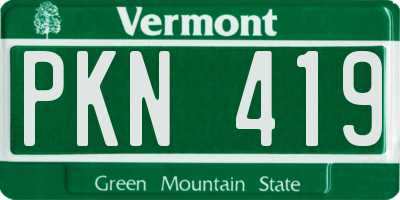 VT license plate PKN419