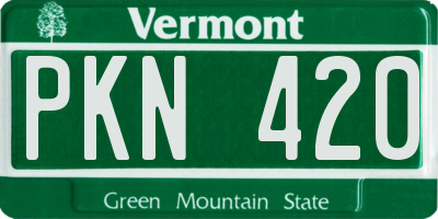 VT license plate PKN420