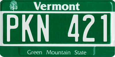 VT license plate PKN421