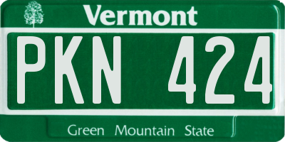 VT license plate PKN424
