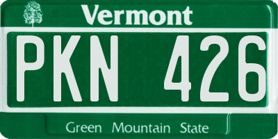 VT license plate PKN426