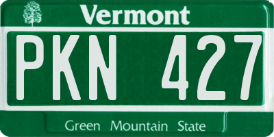 VT license plate PKN427