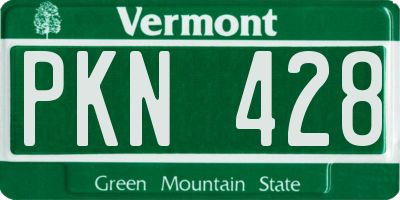 VT license plate PKN428