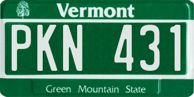 VT license plate PKN431