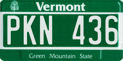 VT license plate PKN436