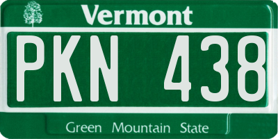 VT license plate PKN438