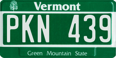 VT license plate PKN439