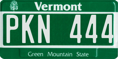 VT license plate PKN444