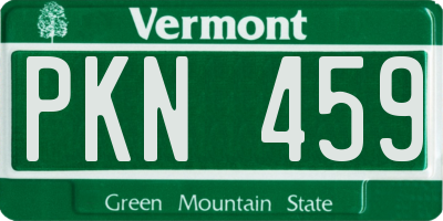 VT license plate PKN459