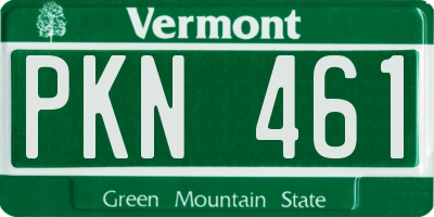 VT license plate PKN461