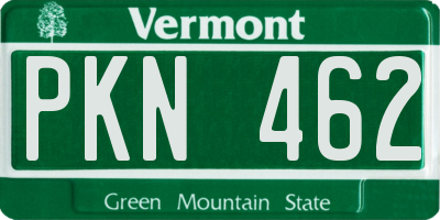 VT license plate PKN462