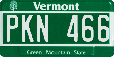 VT license plate PKN466