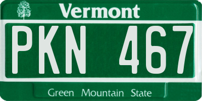 VT license plate PKN467