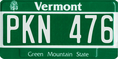 VT license plate PKN476