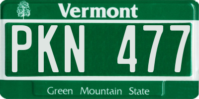 VT license plate PKN477