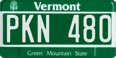 VT license plate PKN480