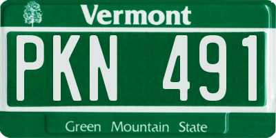 VT license plate PKN491